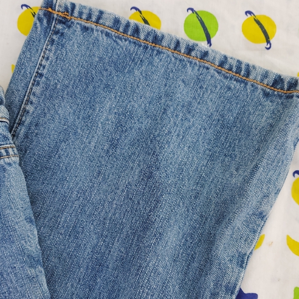 American Eagle Outfitters Womens 18 Short Medium Blue Wide Leg Jeans - Picture 9 of 9